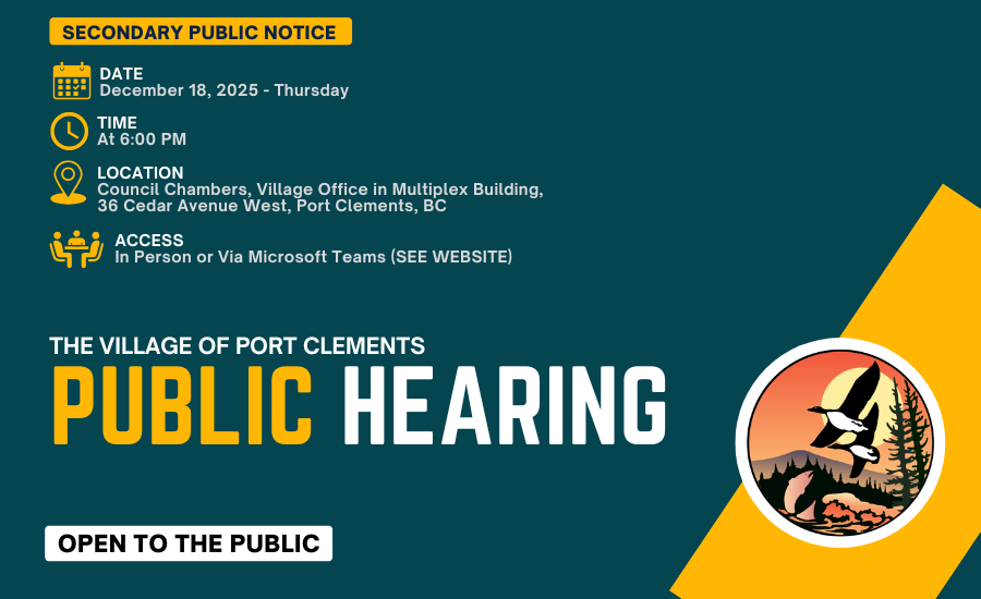 Public Hearing – Secondary Notice