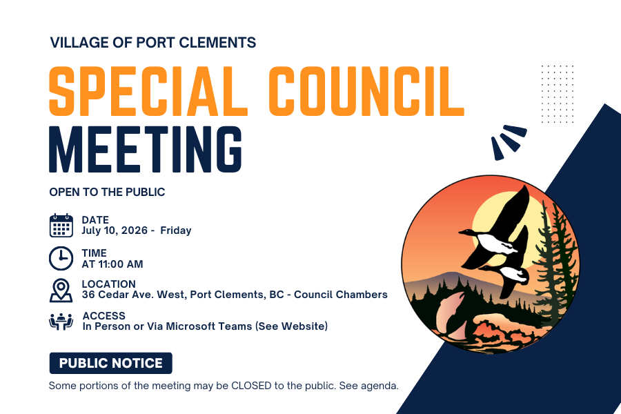 July 10 – Special Council Meeting
