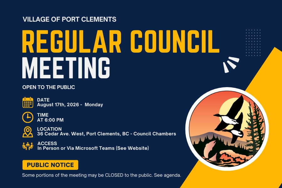 August 17 – Regular Council Meeting